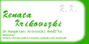 renata krikovszki business card